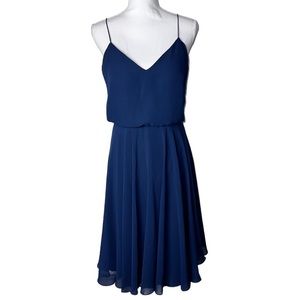 BHLDN Jenny Yoo Collection Navy Sienna Bridesmaid Dress size 8